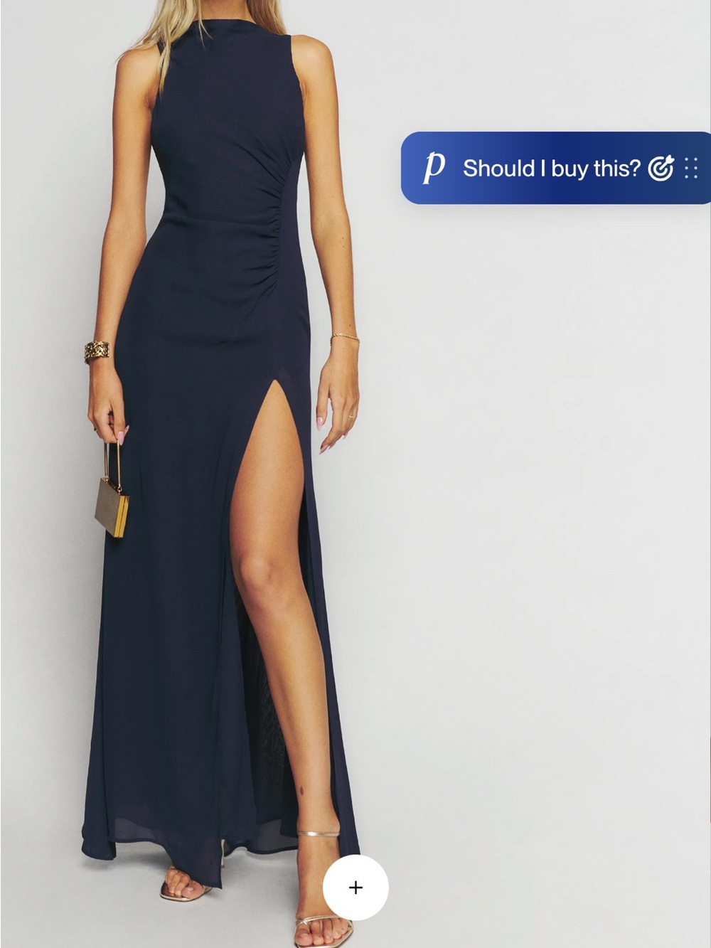 Reformation SENNA Sleeveless Maxi Dress with High Side Slit